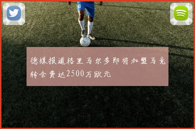 德媒报道格里马尔多即将加盟马竞转会费达2500万欧元